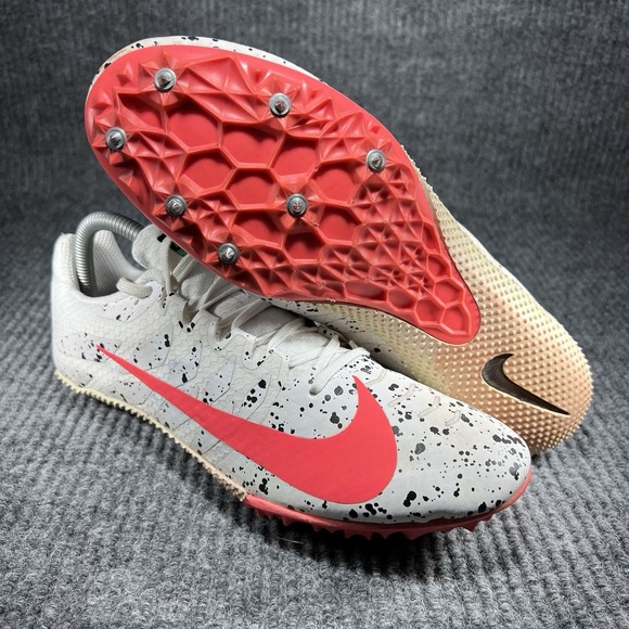 Nike Zoom Rival S 9 Men's Size 8 Paint Splatter White Crimson Jade 907564-101 - Picture 12 of 14